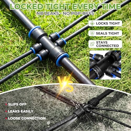 HIRALIY 50FT Drip Irrigation Kit for Garden Watering