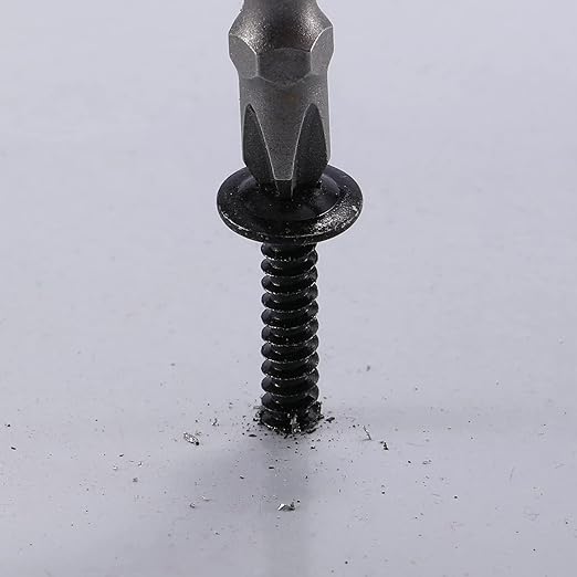#10 x 1/2" Sheet Metal Screws 100Pcs 410 Stainless Steel Truss Head Fast Self Tapping Screws Black Oxide by SG TZH