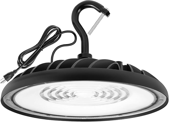 Sylvania UFO High Bay Led Shop Light, 150W, 16,500 LMS, 5000K, Daylight, 120V with 6 Foot Cord/Plug, Led Lights for Commercial Warehouse Workshop Factory Barn Garage, UL Listed - 1 Pack (66332)