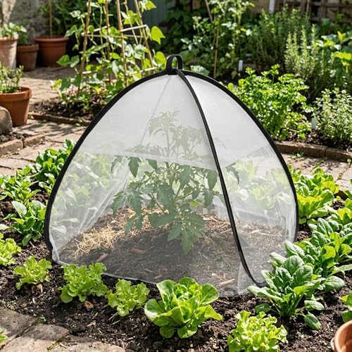 2Pcs Pop Up Garden Netting Bug and Shade Cover,Plant Sun Shade Netting Tent