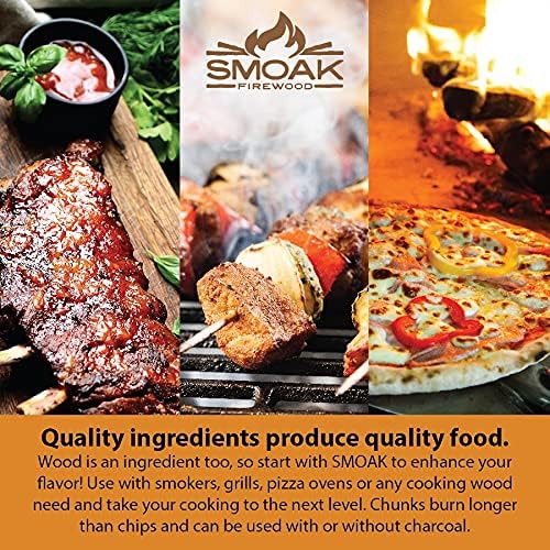 Smoak Firewood’s Cooking Wood Chunks (Competition Grade) USDA Certified for Smoking, Grilling or Barbequing (Cherry 25-30lbs 1728 Cubic in.)
