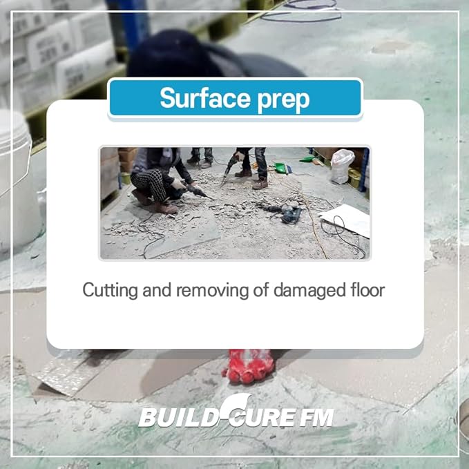 BUILDCURE FM – Fast-Setting Floor Repair Mortar, Cold-Resistant Concrete & Asphalt Patch, High-Strength (7,250 psi), Quick Cure in Freezing Temps, 1 Pack (44 lbs)