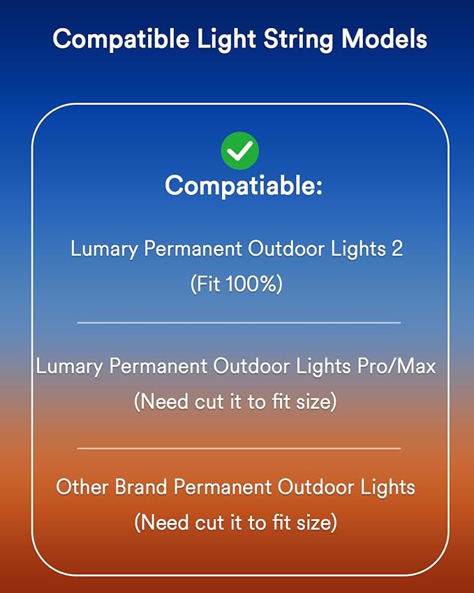 Lumary 44Ft Permanent Outdoor Lights Wire Cover, Cable Hider, Cables Raceway for Cord Hide, White and paintable Cords Cover Concealer Conduit Channel, TV Wires Management Kit