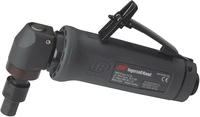 Ingersoll Rand G1A200RG4 Angle Air Die Grinder, 20,000 RPM, 0.4 HP, 1/4" Collet, Rear Exhaust