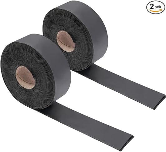 2 Rolls Asphalt Crack Filler, 3.15 X 590.55in Self-Adhesive Asphalt Tape, Set of 2 Asphalts Repair Patch for Driveway Parking Lot Roof Cement Road Joint, 2.5mm Thick, 49.2 Feet Each Roll