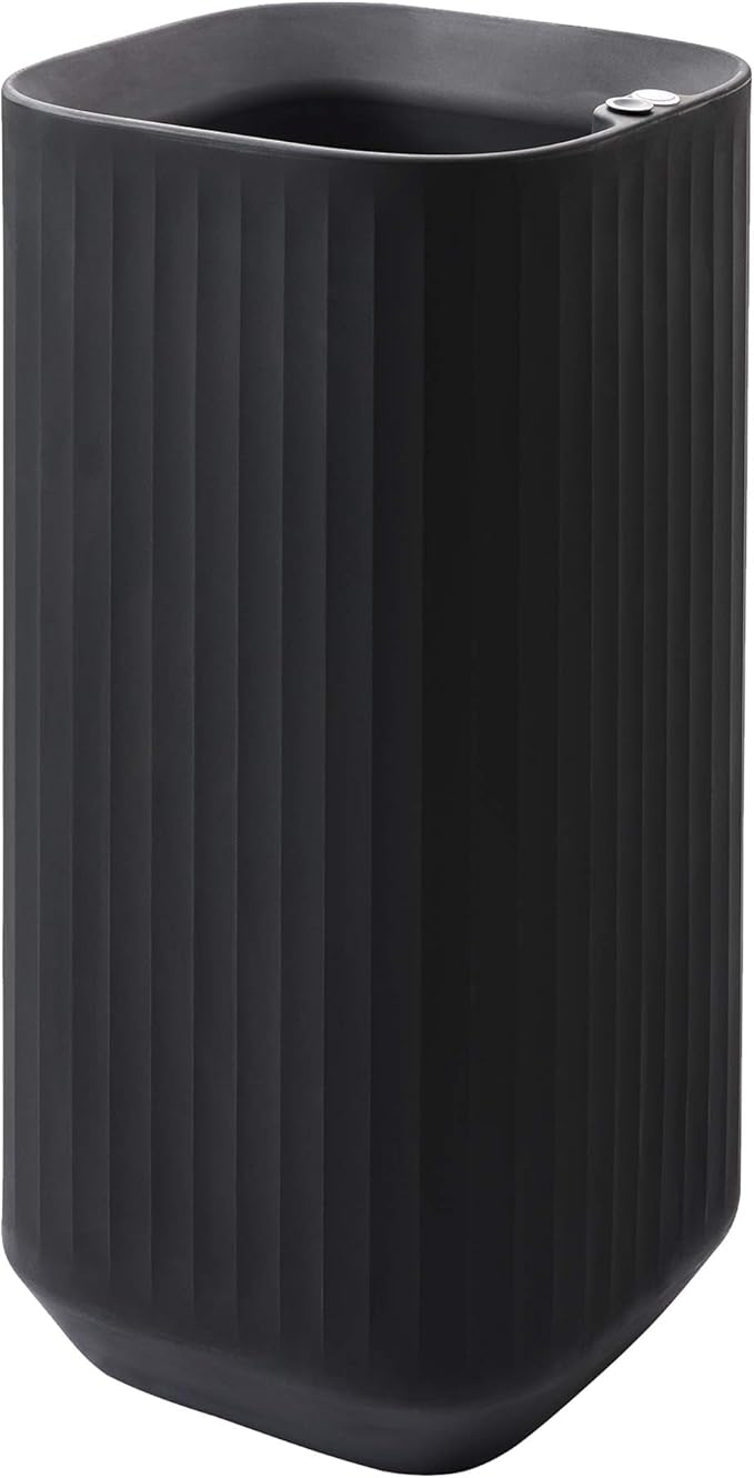 Crescent Garden Modular Self-Watering Tall Planter for Indoor & Outdoor, Modern Tall Square Planter with TruDrop Water Level Indicator for Patio, Corners, Entrance Decor- 20"x20"x38"H (Caviar Black)