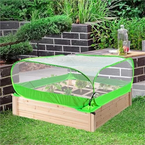 Outdoor Raised Garden Bed Cover Garden Mesh Plant Cover Outdoor Protector Enclosure Raised Bed Bird and Pest Protection Guard 1PC for Plants Vegetables Flowers