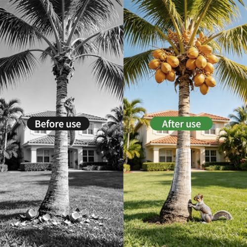 Tree Trunk Protector, 86"x16" PVC Tree Guard for Iguana Deterrent