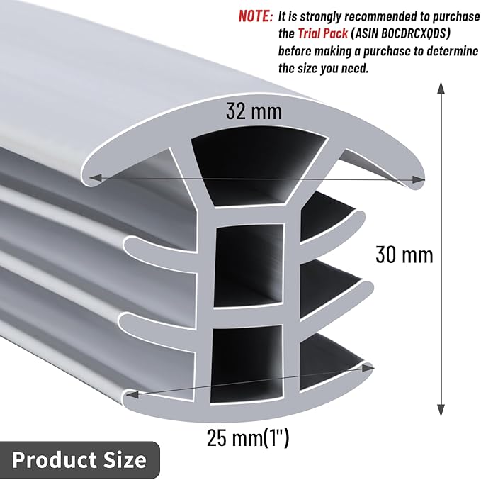 Flexible EPDM Rubber Strip (100 ft Long and 1 inch Wide) for Concrete Crack Repair and Replacement - Weather and Aging Resistant Expansion Joint Filler for Driveways and Sidewalks