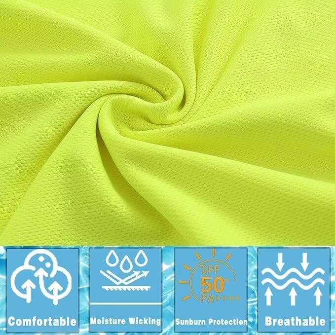 LeeHanTon Men's Sun Shirts Sun Protection Hoodie Shirt UPF 50+ Long Sleeve Work Athletic Shirt with Hooded for Fishing Hiking
