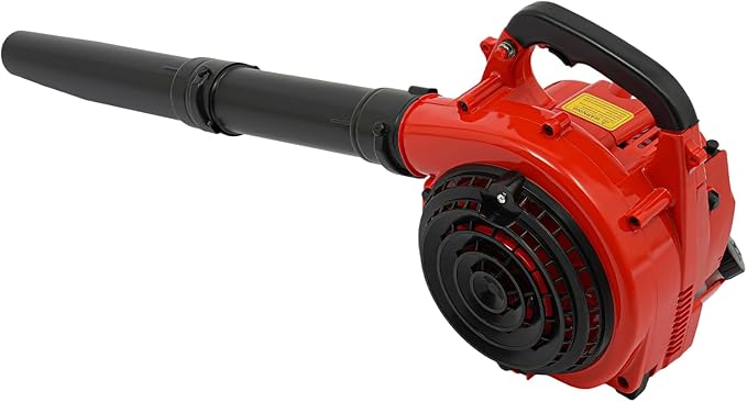 25.4cc Gas Leaf Blower Vacuum Mulcher, 2-in-1 Handheld Garden Leaf Blower, 2-Stroke 275CFM Yard Vacuum with Large Collection Bag for Lawn Yard Driveway Cleaning(Red)