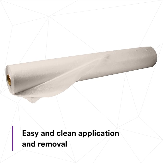 3M Dirt Trap Protection Material 37853, Gray Color, Nonwoven, Overspray Protection, Traps Dust and Debris, Clean, 56 in x 300 ft