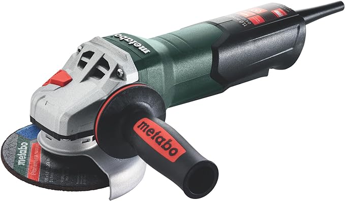 Metabo 4-1/2-5-Inch Angle Grinder, 11 Amp, 11,000 RPM, Non-Locking Paddle Switch, Made in Germany, WP 11-125 Quick, 603624420, Green
