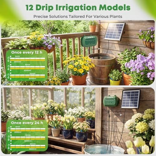 Solar Drip Irrigation System, Split Automatic Watering for Balcony