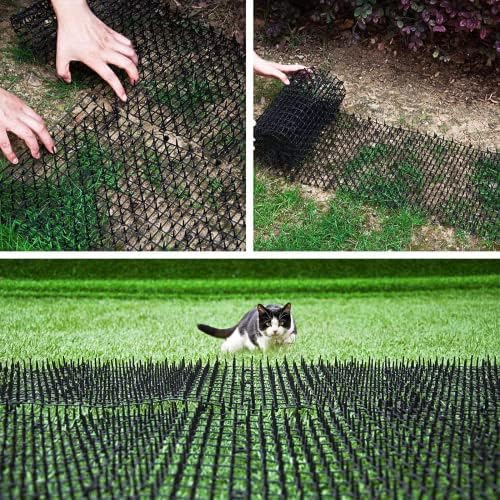 2 Pack 6.5ft Cat Scat Mat with Soft Spikes, 13ft Humane Indoor/Outdoor Cat Deterrent Strips for Garden Borders, Countertops & Furniture, 78" x 11" Each