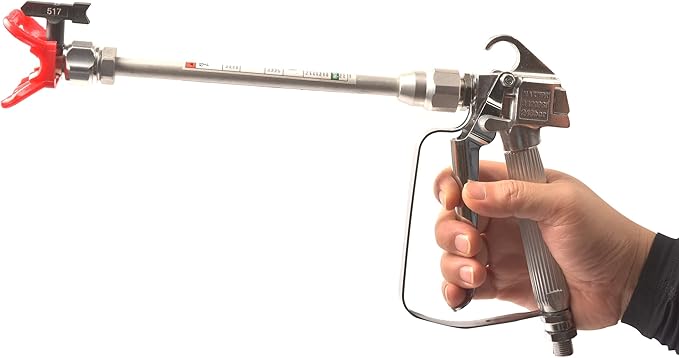 Airless Paint Spray Gun 3600PSI 517 Tip with 10 inches Extension Rod for All Airless Paint Sprayer