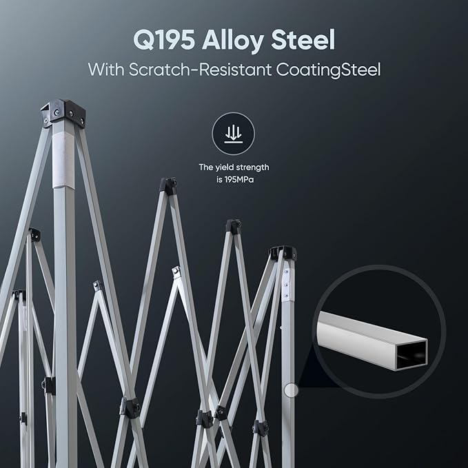 Quictent 10x10 Pop Up Canopy Tent, Instant Setup Gazebo for 1 Person, Portable & Compact, Waterproof & UV Protection, Ideal for Camping, Beach, Parties, and Outdoor Events