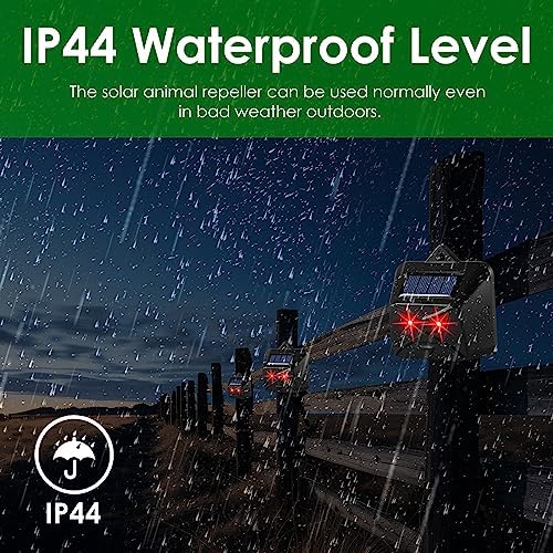 Solar Nocturnal Animal Repeller Outdoor Predator Lights for Chicken Coop Predator Protection Coyote Deterrent for Yard Nite Guard Solar Lights Predator Eyes-Protects Against Fox,Raccoon,Skunk,Deer(4)