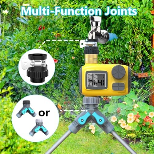 100FT Drip Irrigation System Kit with Water Timer for Garden
