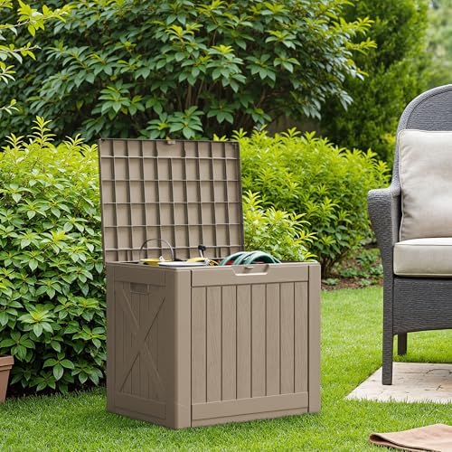 Flamaker Resin Deck Box 40 Gallon Waterproof Outdoor Storage Box
