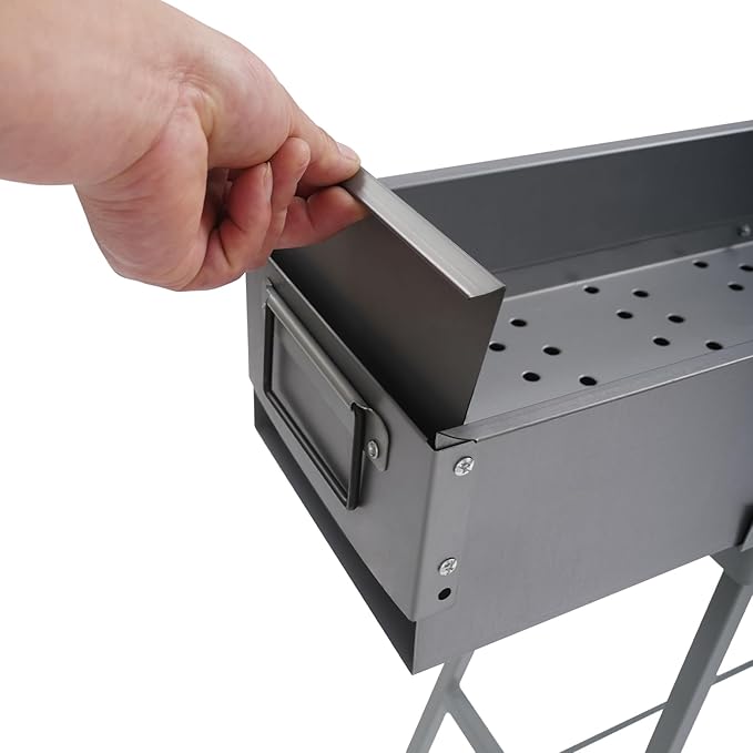 Portable Charcoal Grill Foldable Camping Barbecue Grill for Outdoor Cooking Large BBQ Grills with Adjustable Air Door Lamb Skewer Grills for Backyard Party Picnic Travel, 39.3x7x5.1Inch
