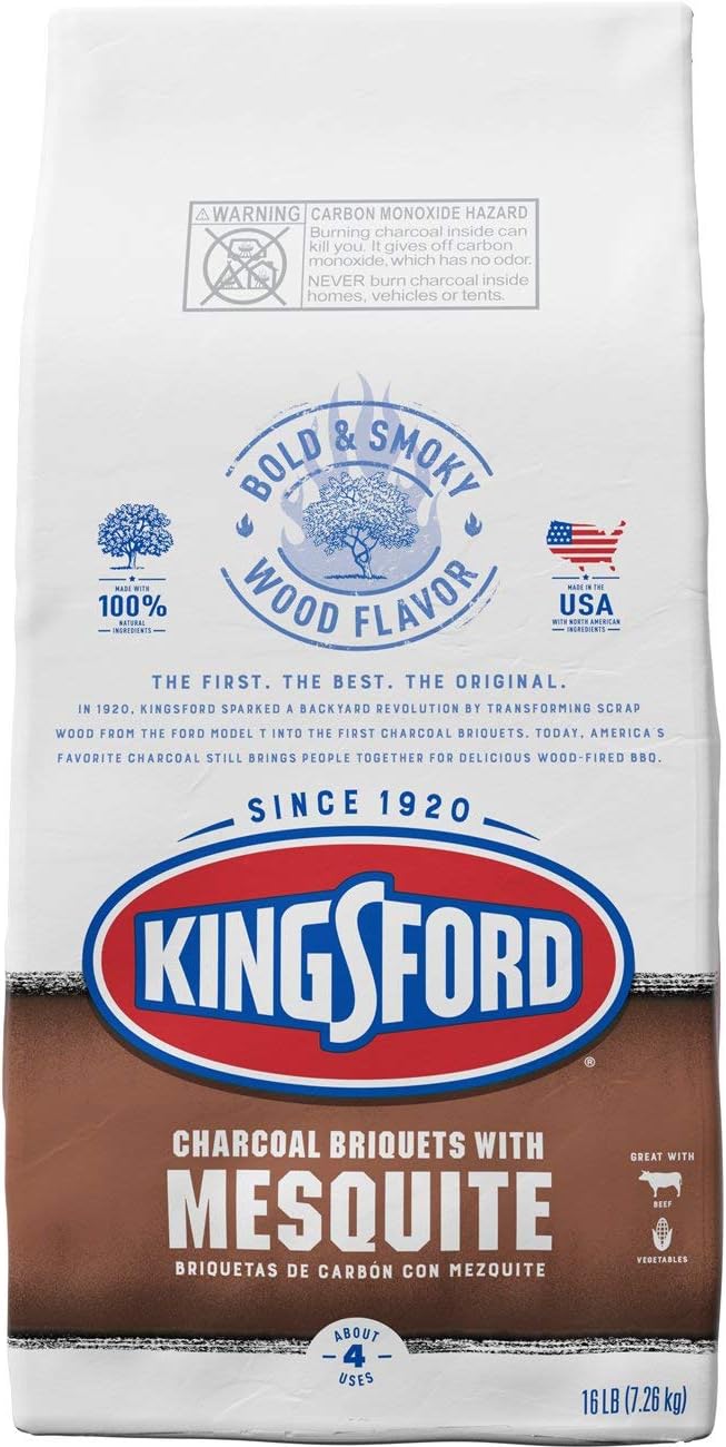 Kingsford Original Charcoal Briquettes with Mesquite, BBQ Charcoal for Grilling - 16 Pounds