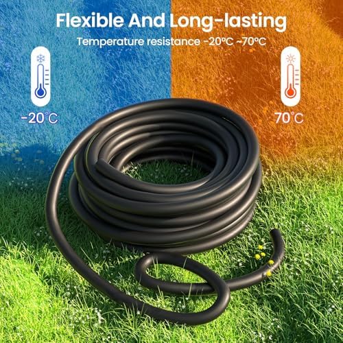 MIXC 100FT 1/2" Irrigation Tubing, 0.7" OD x 0.5" ID Mainline Hose
