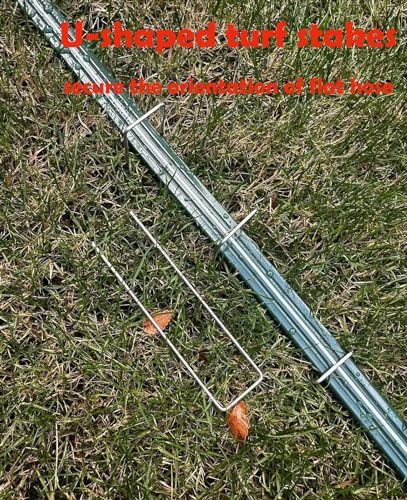 Watoo 2026 Sprinkler Hose & Soaker Hose for Yard - 25 FT Reinforced Flat Garden Hose with Holes, Heavy Duty No-Kink Lawn Irrigation Hose (Includes Stakes, High Pressure Spray)
