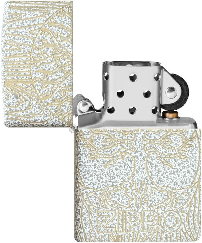 Zippo Tree of Life Woodgrain Design Glacier Pocket Lighter