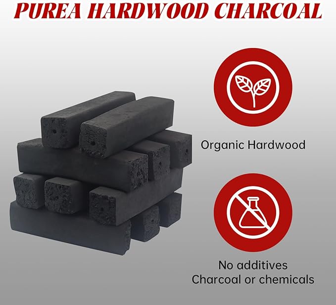 Charcoal for Grilling Suitable for Dining and Family Gatherings Party BBQ Charcoal 100% Natural Smokeless (10 LB)