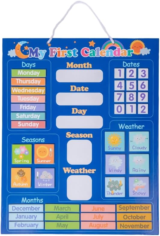 Adena Montessori Magnetic Learning Calendar, 3-6y