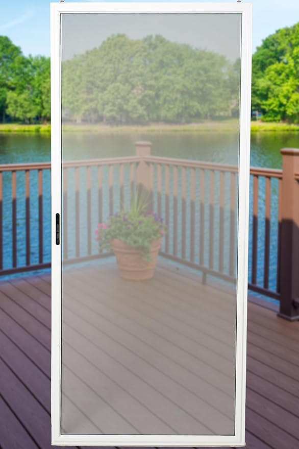 DIY Knock Down Heavy Duty Patio Sliding Screen Door – Ready to Assemble Kit, Custom Fit, Durable PetMesh, Multiple Color Choices