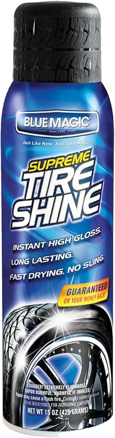 MPD Cobalt Shine Deluxe Auto Tire Shine – 15 oz Aerosol | High Gloss, Long-Lasting Car Wheel Protection, Fast Drying for Detailing, No Sling, (Pack 6)
