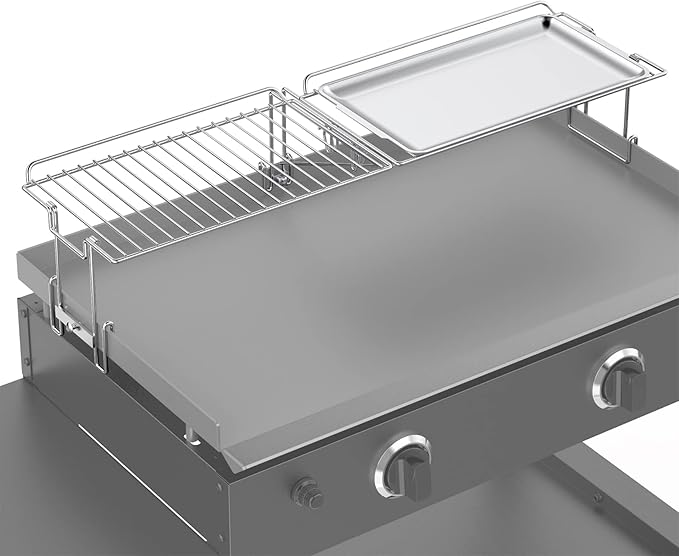 Stanbroil Griddle Warming Rack and Tray for 28" Blackstone Griddle - Foldable Cooking Grate BBQ Accessories Compatible with 28" Blackstone Griddle (Not Work with Hood)
