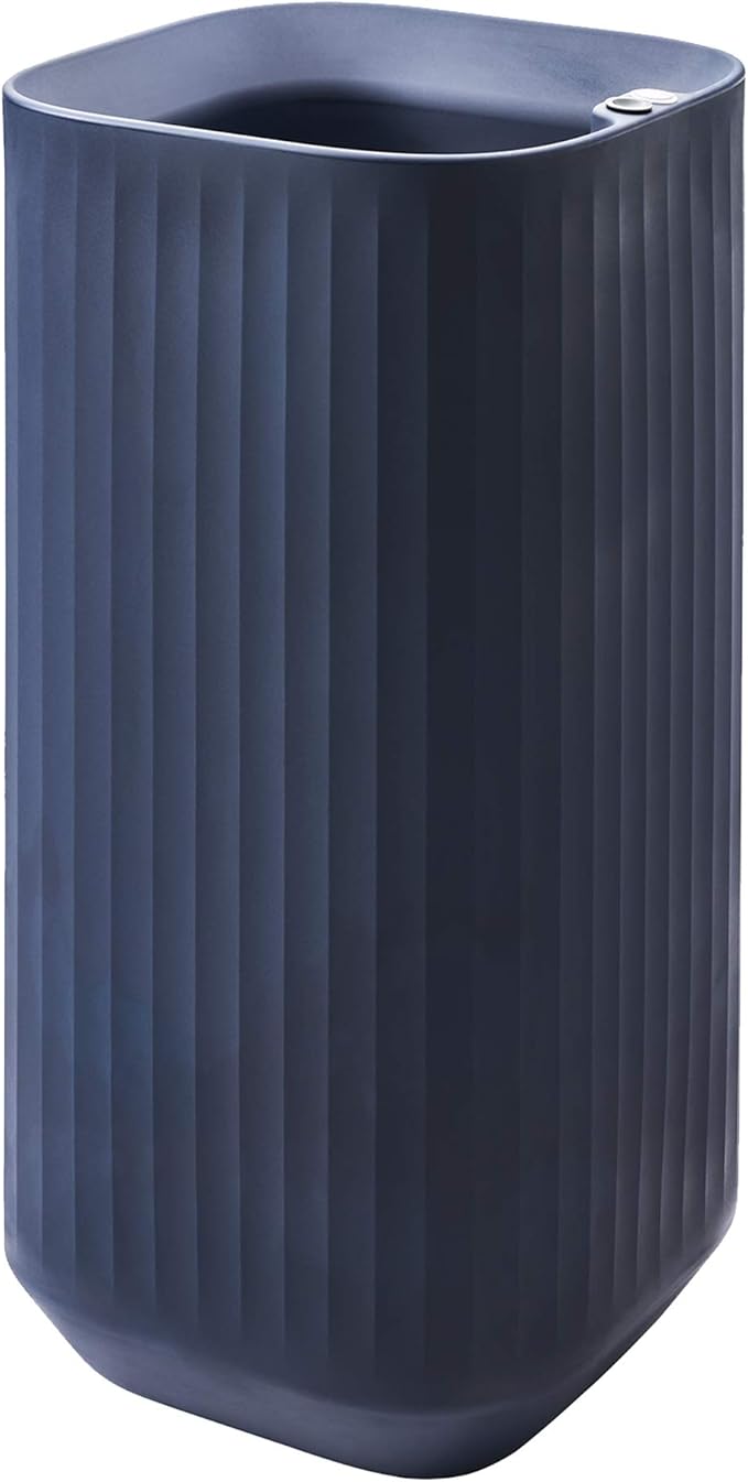Crescent Garden Modular Self-Watering Tall Planter for Indoor & Outdoor, Modern Tall Square Planter with TruDrop Water Level Indicator for Patio, Corners, Entrance Decor- 20"x20"x38"H (Midnight Blue)