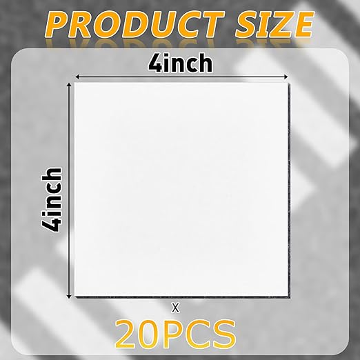 Gueevin 20 Pcs Adhesive Pads for Road Reflectors 4 Inch Driveway Reflector Markers Tape Adhesive Pad for Street Pavement Asphalt, Industrial Grade Glue for Markers