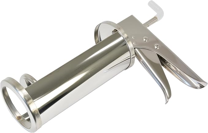 Prince Castle Sauce Dispenser, 1/2oz Sauce Gun, White + Bottle and end + Dispensing Cap, Ring and Liner-Commercial Dispenser For Thick Sauces Like Tartar, Mayonnaise, Sour Cream, Condiments, Guacamole
