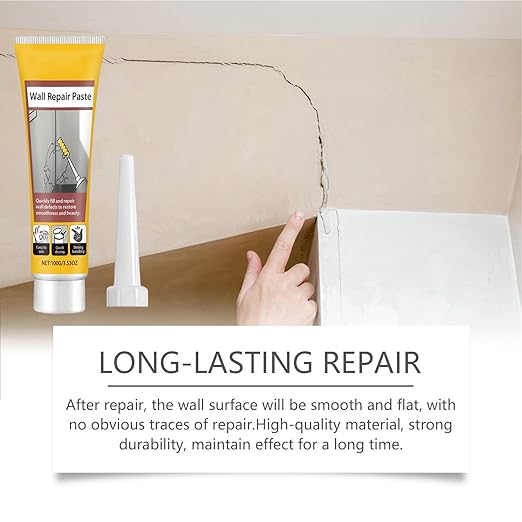 Wall Crack Filler - 100g Quick Drying Maintenance Fix Filler | Ceiling Hole Cover Paste,for Living Room Bedroom Bathroom Kitchen Balcony Basement Garage