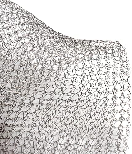 Keebgyy Metal Mesh Bag, Gophers Resistant Stainless Steel Mesh, Stainless Steel Wire Mesh Vole Mesh Metal Mesh Bag, Flowers Rodent Proof Wire Baskets for Plants, Planter for Garden Lawn(#24)