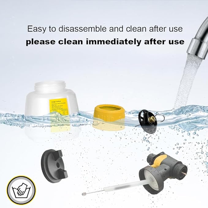 Paint Sprayer Compatible with Dewalt 20V Lithium Battery, Cordless Paint Sprayer HVLP Spray Gun with Copper Nozzle, 200W Power Easy to Clean for Home Interior,Exterior, Renovation(Tool Only)