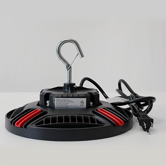 CINOTON 160W UFO LED High Bay Light, Aluminum LED Shop Lights with 24000LM, 5000K Commercial Bay Lighting for Warehouse Garage Workshop Factory Shed, 6' Cable & Safety Rope, ETL Listed 10 Pack