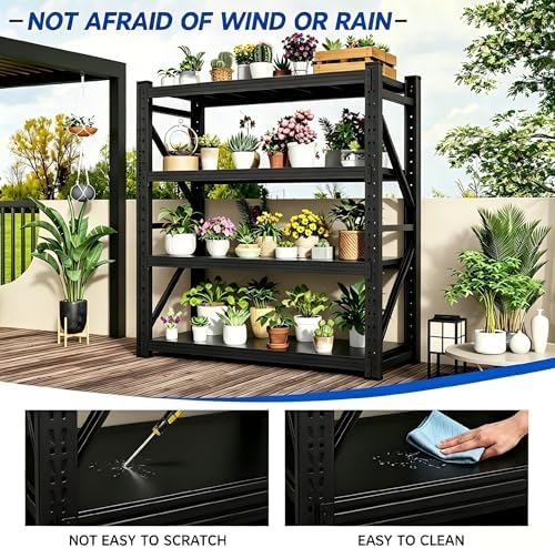 Heavy‑Duty Metal Garage Shelving Unit, 3000 LBS Total Load Capacity