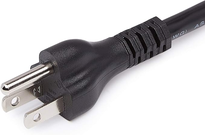 Amazon Basics Extension Cord, 15 Ft, 3 Prong Outlet Extender, Indoor Extension Cord, 13 Amps, 125V, Black