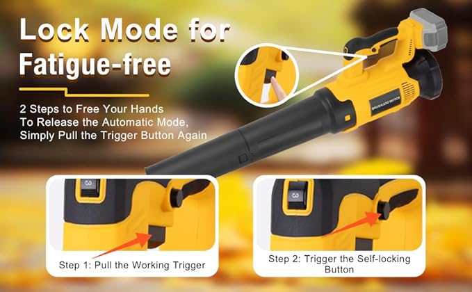 Cordless Leaf Blower Fit for Dewalt, 650 CFM Electric Leaf Blower, with Brushless Motor Built-in Protection Device, Variable Speed, Turbo Mode, for Driveway Lawn Care, Yard, Snow(NO Battery)