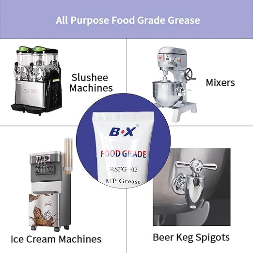 Food Grade Grease Food Safe Machine Lubricant for Frozen Dessert Equipment, O-Ring Lubricants 1X4oz