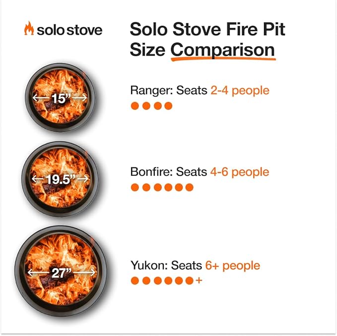 Solo Stove Bonfire 2.0 with Stand, 19.5 Inch Smokeless Fire Pit with Removable Ash Pan - Portable Outdoor Fire Pit - Stainless Steel Wood Burning Fireplace, Ideal for 4-6 People, 21.75 lbs, Cascade
