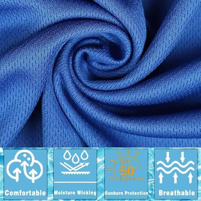 LeeHanTon Men's Sun Shirts Sun Protection Hoodie Shirt UPF 50+ Long Sleeve Work Athletic Shirt with Hooded for Fishing Hiking