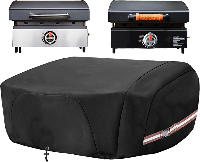 Griddle Cover for Blackstone 17 inch Tabletop Griddle with Hood, Full Coverage Propane Fuel Cylinder, Waterproof 600D Heavy Duty Grill Covers Outdoor BBQ Grilling Accessories