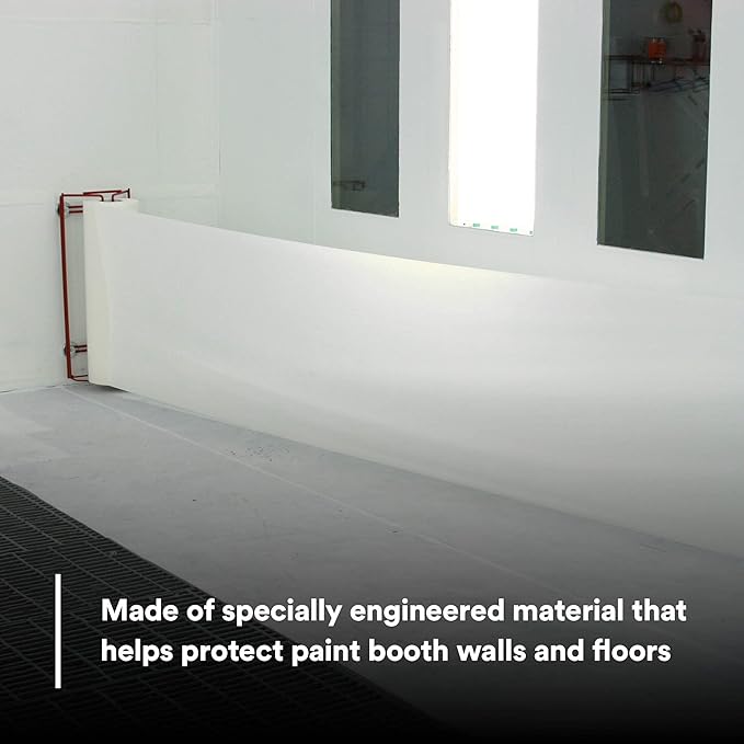 3M Dirt Trap Protection Material 36852, White Color, Nonwoven, Overspray Protection, Traps Dust And Debris, Clean, 28 in x 300 ft