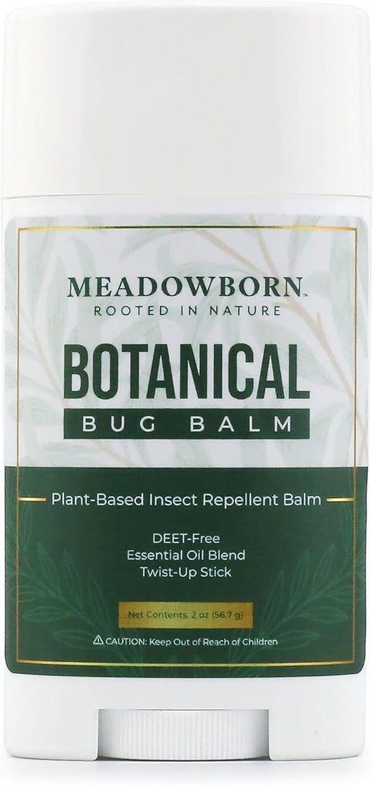 Botanical Bug Balm, DEET-Free Mosquito Repellent, Plant-Based, Natural Ingredients, Organic Glide-On Stick 2oz Large (Pack of 1)